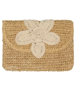 Flower Beach Clutch - Beige