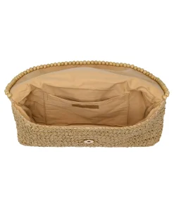 Flower Beach Clutch - Beige