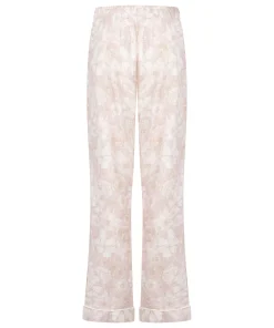 Flower Linen Hose - Rosa