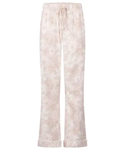 Flower Linen Hose - Rosa