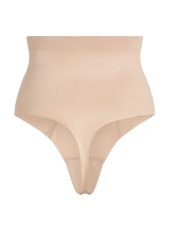 Formender Scuba-Tanga mit hoher Taille - Beige