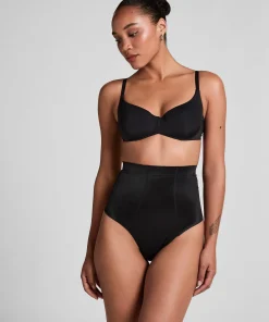Formender Scuba-Tanga mit hoher Taille - Schwarz