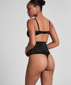 Formender Scuba-Tanga mit hoher Taille - Schwarz