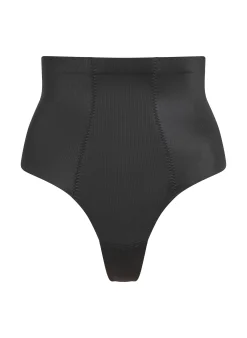 Formender Scuba-Tanga mit hoher Taille - Schwarz