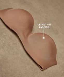 Gepolsterter trägerloser Push-Up BH mit Bügeln Smooth - Beige