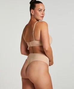 Gepolsterter trägerloser Push-Up BH mit Bügeln Smooth - Beige