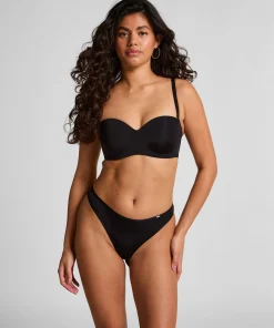 Gepolsterter trägerloser Push-Up BH mit Bügeln Smooth - Schwarz