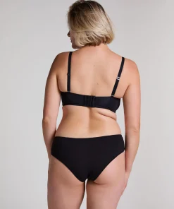 Gepolsterter trägerloser Push-Up BH mit Bügeln Smooth - Schwarz