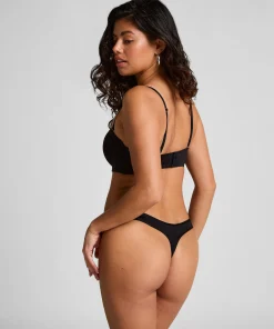Gepolsterter trägerloser Push-Up BH mit Bügeln Smooth - Schwarz