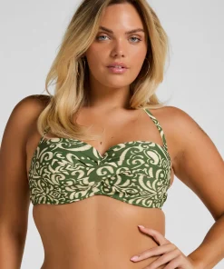 Gepolstertes Bügel-Bikini-Oberteil Cancun - Grün