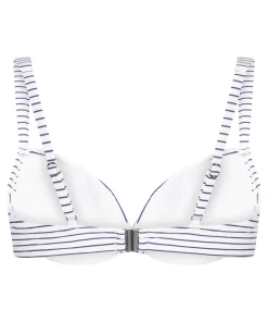 Gepolstertes Bügel-Bikini-Oberteil Stripes - Weiß