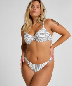 Gepolstertes Bügel-Bikini-Oberteil Stripes - Weiß