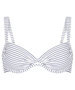 Gepolstertes Bügel-Bikini-Oberteil Stripes - Weiß