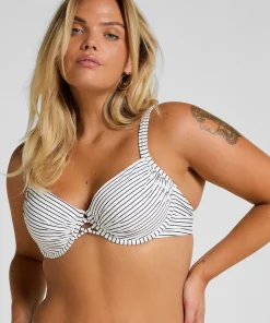 Gepolstertes Bügel-Bikini-Oberteil Stripes - Weiß