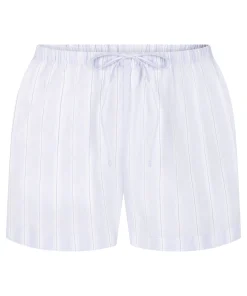 Gestreifte Baumwollshorts - Lila