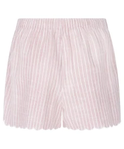 Gestreifte Pyjama-Shorts - Rosa