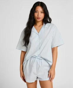 Gestreiftes Baumwolljacke - Blau