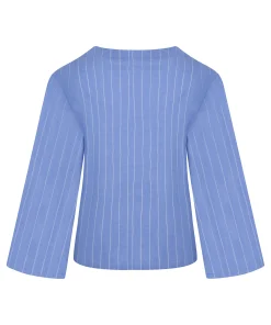 Gestreiftes Pyjama-Oberteil - Blau