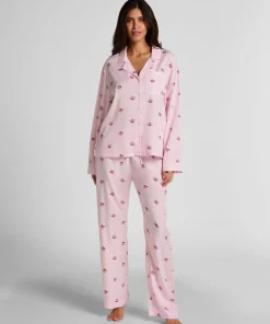Gewebte Jacke mit Kirschen - Rosa