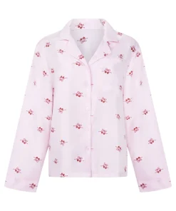 Gewebte Jacke mit Kirschen - Rosa
