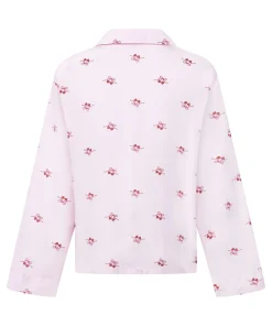 Gewebte Jacke mit Kirschen - Rosa