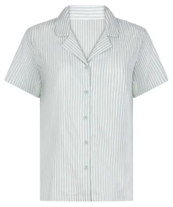 Gewebte Jacke mit Streifen - Grün