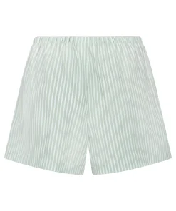 Gewebte Shorts mit Streifen - Grün