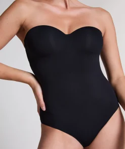 Glatter gepolsterter Body - Schwarz