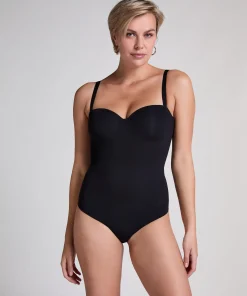 Glatter gepolsterter Body - Schwarz