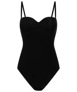 Glatter gepolsterter Body - Schwarz