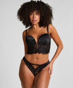 Grace Brazilian mit hohem Beinausschnitt - Schwarz