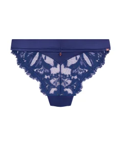 Grace String mit hohem Beinausschnitt - Blau
