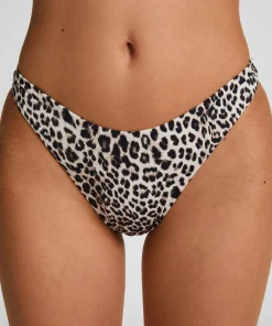 Highleg Bikinihose Leopard - Schwarz