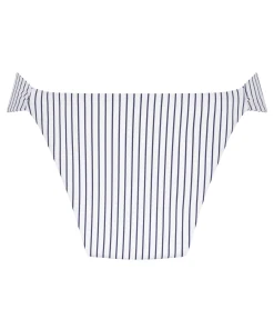 Highleg Bikinihose Stripes - Weiß