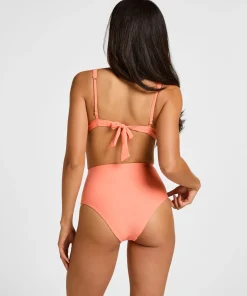 High-Waisted Formende Bikinihose Luxe - Orange