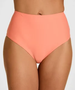 High-Waisted Formende Bikinihose Luxe - Orange