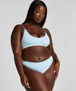 Hoch ausgeschnittener String Dianne - Blau