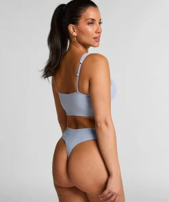 Hoch ausgeschnittener String Dianne - Blau