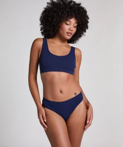 Hoch ausgeschnittener String Dianne - Blau