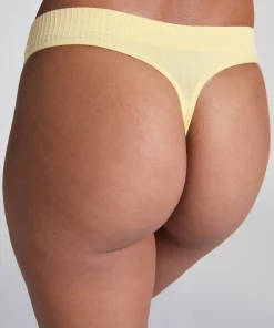 Hoch ausgeschnittener String Dianne - Gelb