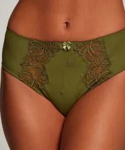 Hochgeschnittener Slip Diva - Grün