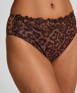 Hochgeschnittener Slip Diva - Braun