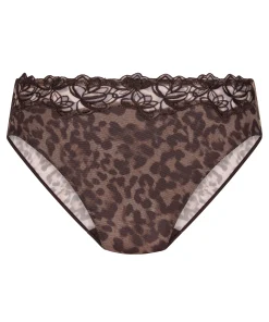 Hochgeschnittener Slip Diva - Braun