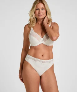 Hochgeschnittener Slip Diva - Weiß