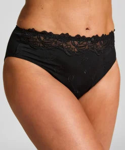 Hochgeschnittener Slip Diva - Schwarz