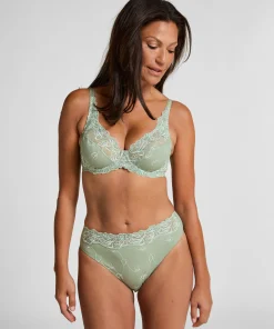Hochgeschnittener Slip Diva - Grün