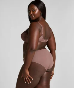 Hochgeschnittener Slip Diva - Braun