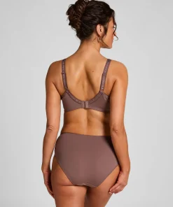 Hochgeschnittener Slip Diva - Braun
