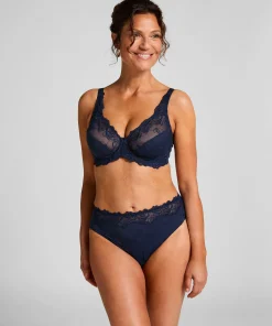 Hochgeschnittener Slip Diva - Blau