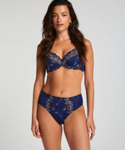 Hochgeschnittener Slip Diva - Blau